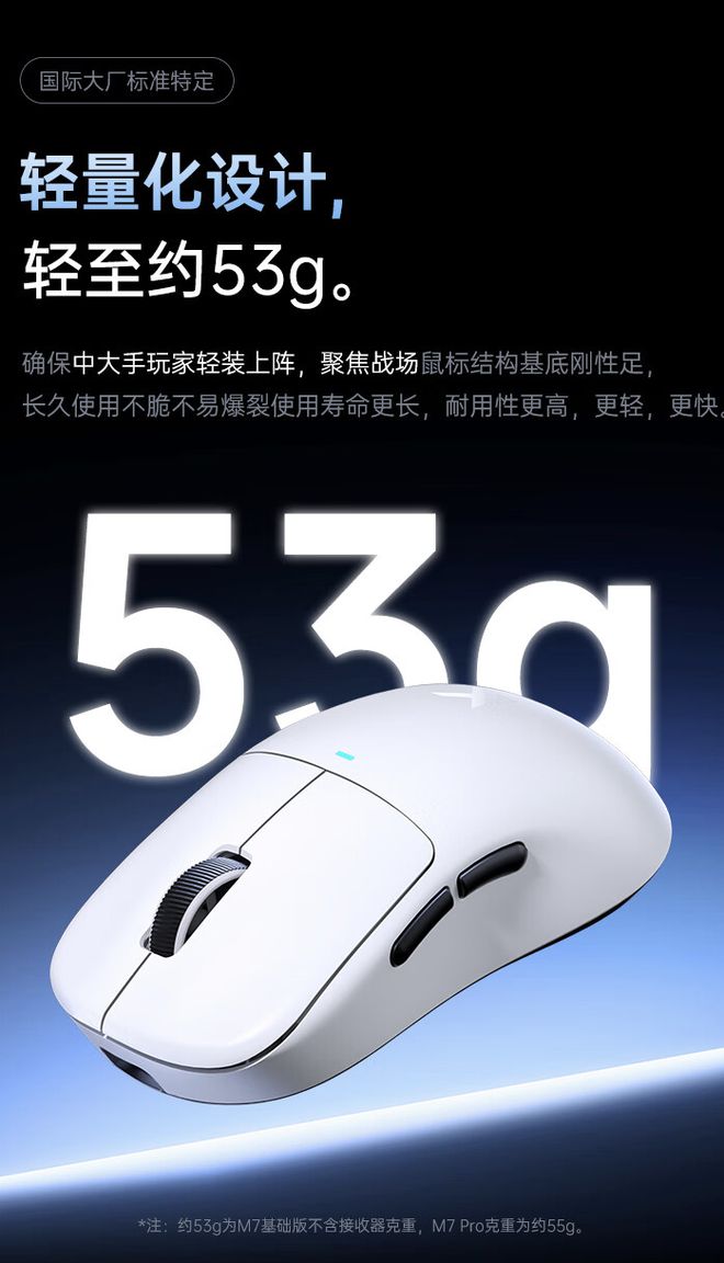 PRO 上架：PAW3395199 元起亚游ag电玩迈从首款中大手型电竞鼠标 M7(图2)